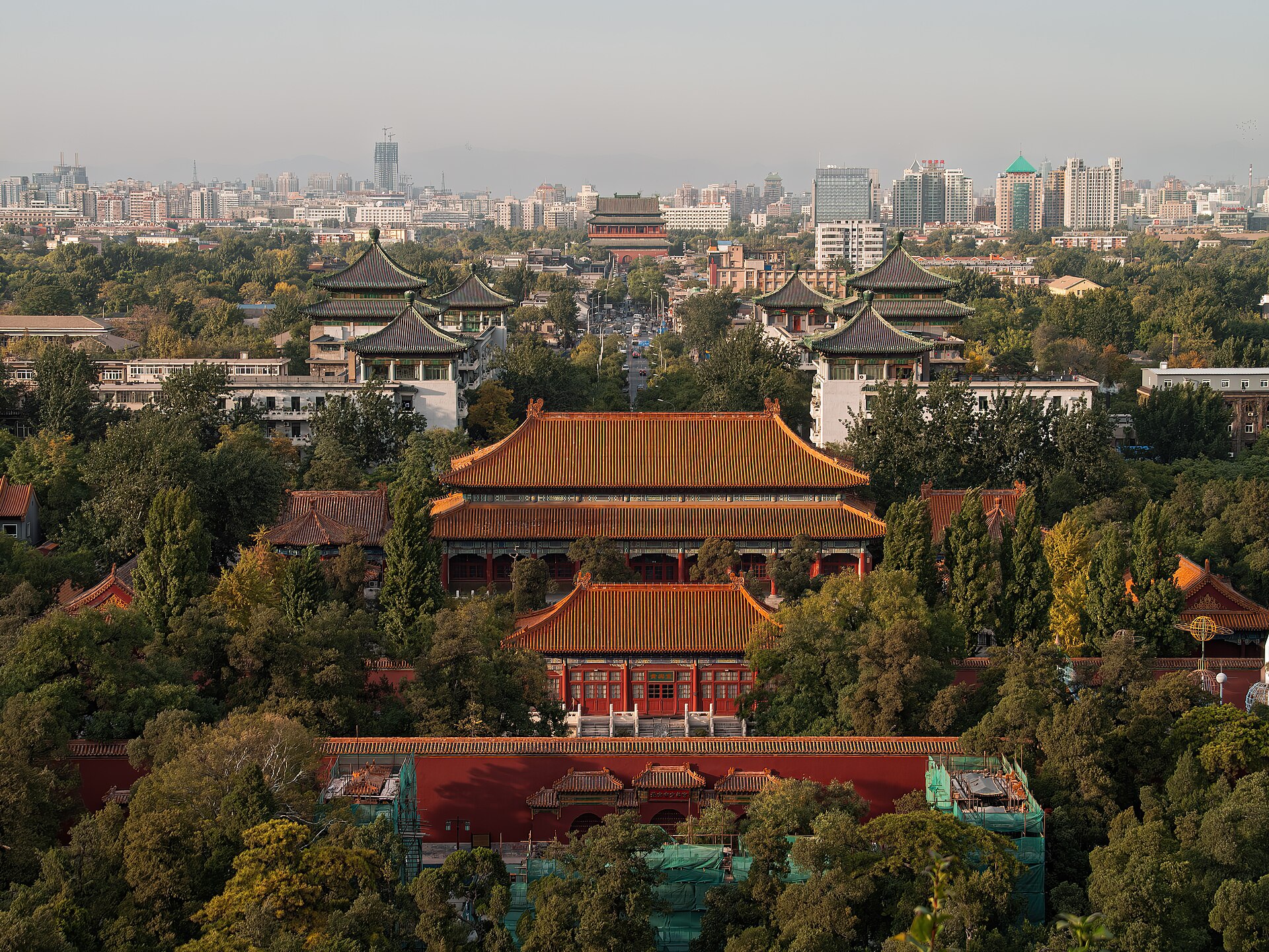 The Forbidden City and central Beijing seen from Jingshan